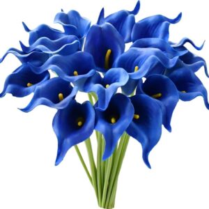OBOSOE PU Calla Lily Konstgjorda Blommor 20 Stjälkar 35cm - Realistiska Blommor för Brudbukett och Hemdekor