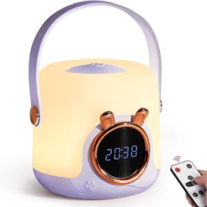 OBOSOE Digital väckarklocka med LED-nattlampa – dimbar, timer, bärbar och laddningsbar