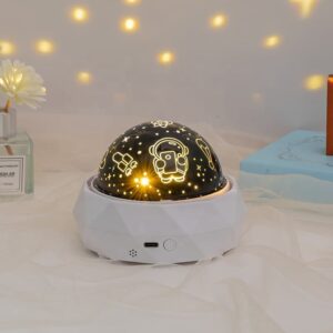OBOSOE Astronaut Stjärnhimmel Projektor Lampa, LED Nattlampa och Projektionlampa för Sovrum