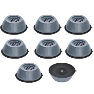 Vibrationsdämpande fötter till tvättmaskin/torktumlare Grå 8-pack