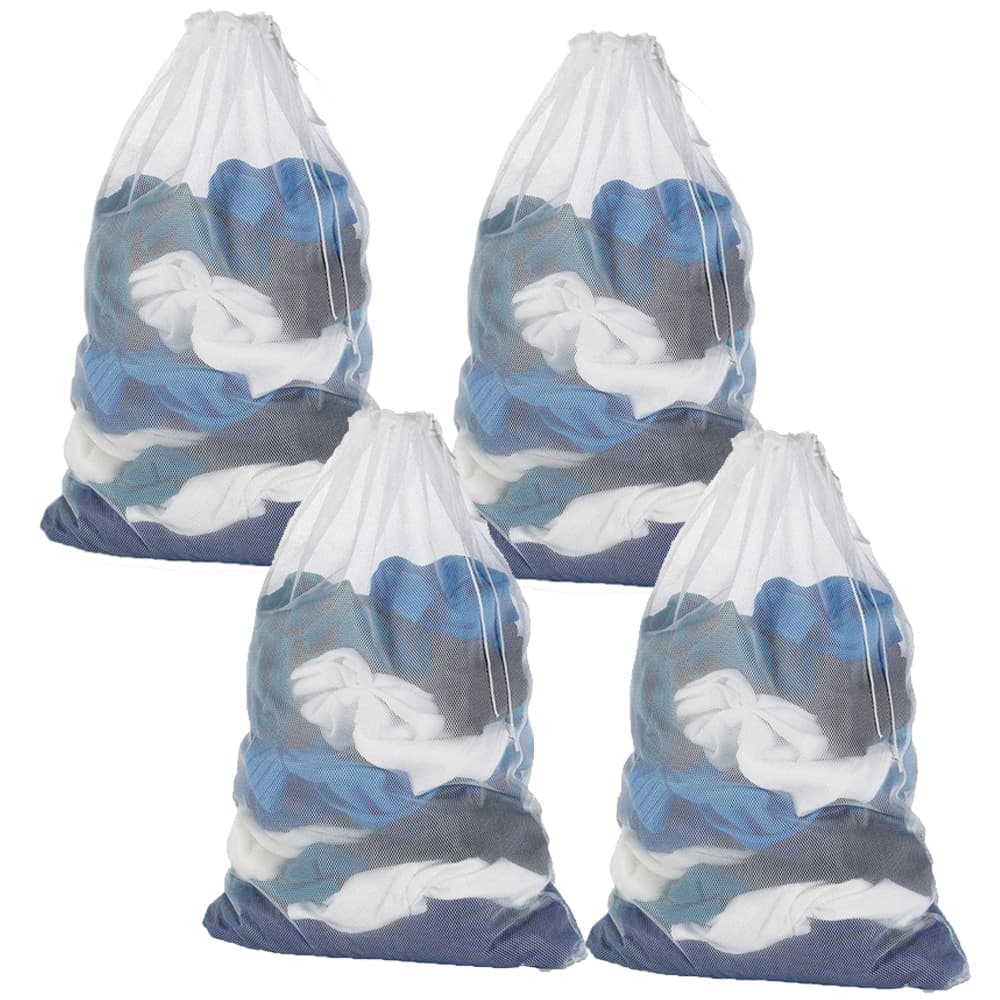 OBOSOE 2/4-Pack Stora Tvättpåsar i Mesh, 60x90 cm, Tvättnät för Tvättmaskin, Perfekt för Resor och Studentboende