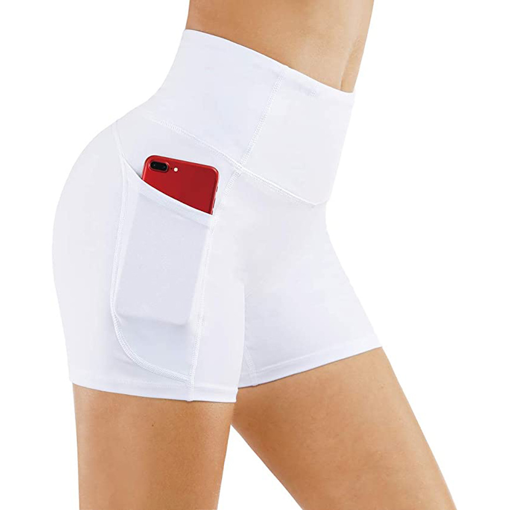 Kompressionsshorts - Perfekt för Yoga & Fitness White S