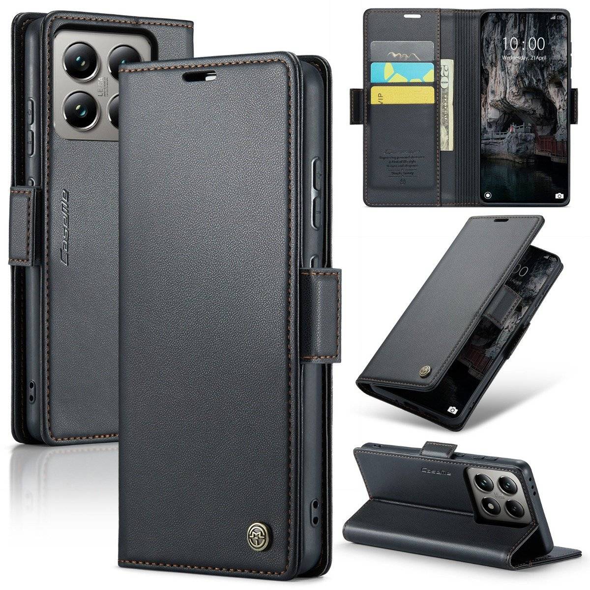 CaseMe lent Xiaomi 14T Pro fodral - Svart