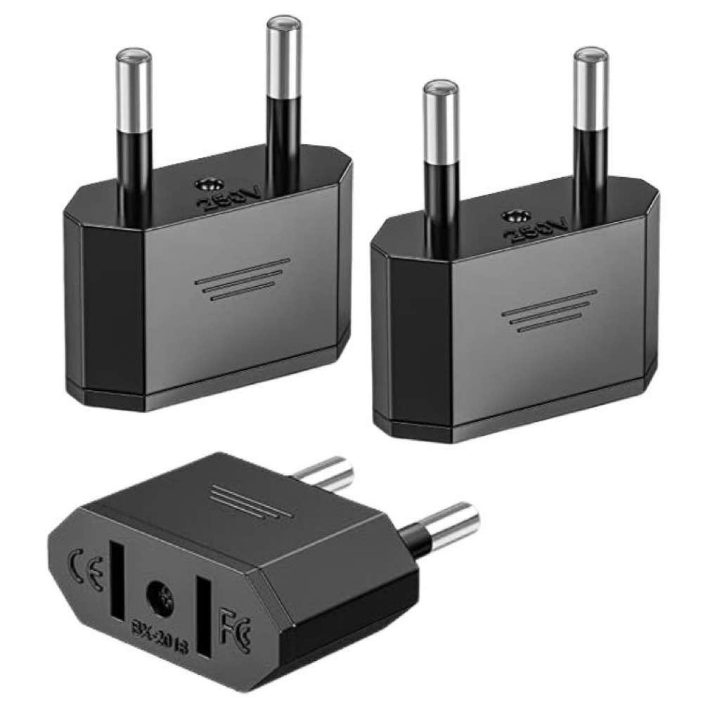 Reseadapter US till EU 3-Pack