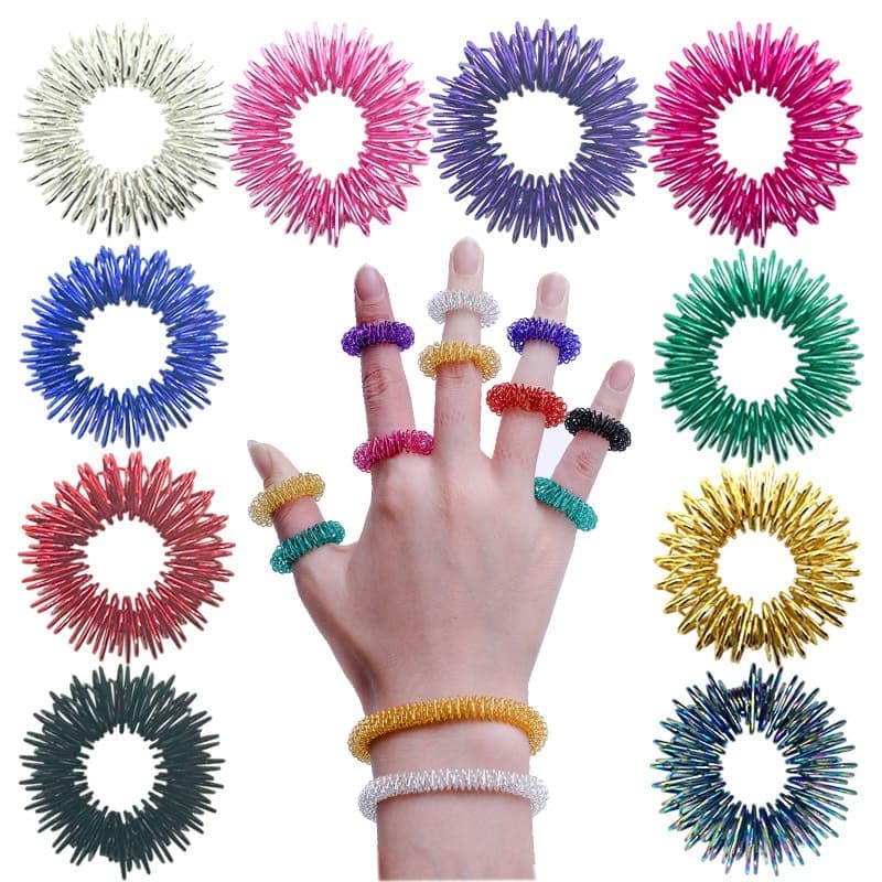 OBOSOE Stressring 14-Pack – Fidget Ring & Sensoriska Stressleksaker mot Ångest och ADHD