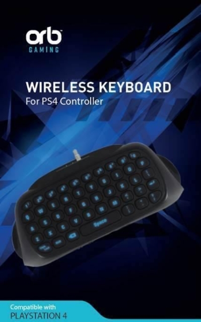 ORB Tangentbord för Playstation 4-kontroller Blå svartvitt