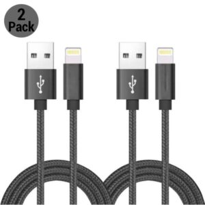 2-Pack 3 meter Lightning iPhone Laddnings Kabel Svart