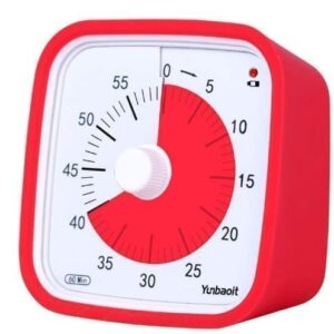 OBOSOE Visuell Timer för Klassrum & Barn - 60 minuter,Justerbar Volym, 10x10 cm