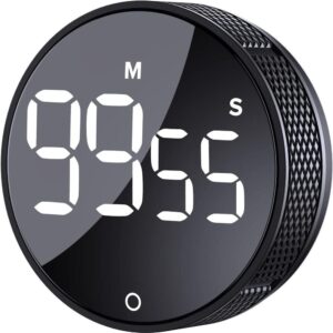 OBOSOE Digital Köks Timer LED Display Visuell Nedräkningstimer Magnetisk Silver För Matlagning