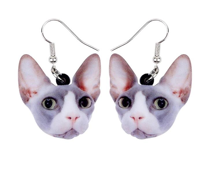 Örhängen SPHYNX Katt Nakenkatt Cat Kattras Animal
