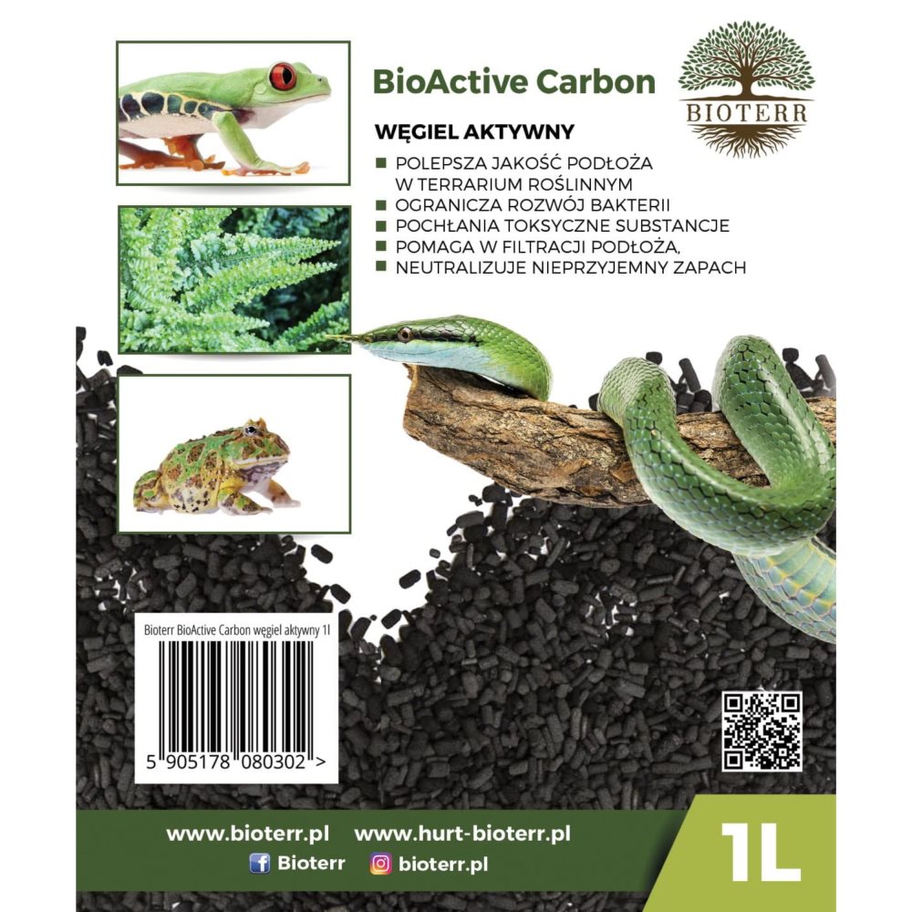 BioActive Carbon aktivt kol 1l - Substrattillsats för växtterrarium