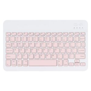 UltraSlim Wireless Keyboard - Snabbt och tyst bärbart tangentbord för Android, iOS, Windows (Rosa)