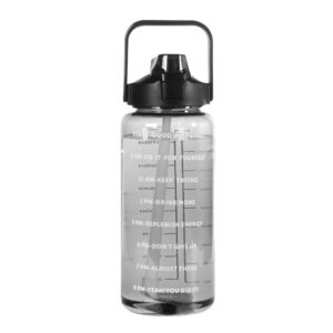 2 liters motivationsflaska med schema & tidsmarkör - Svart
