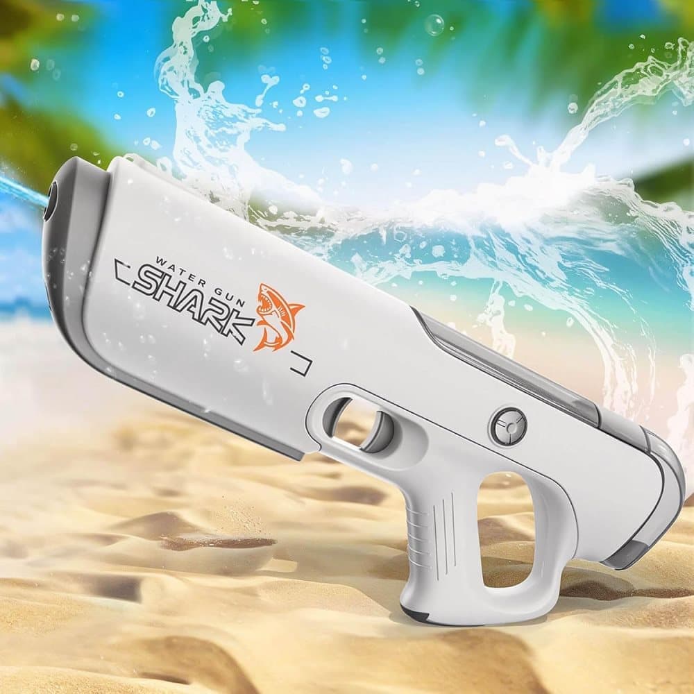 OBOSOE Elektrisk Vattenpistol–Automatisk Påfyllning,10 m Räckvidd, Batteridriven Vattenblaster för Sommar, Strand & Pool