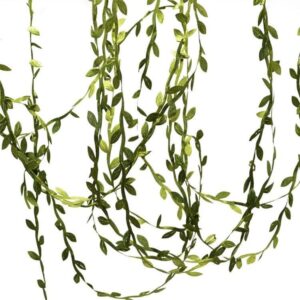2-Pack Blomstergirlang gröna löv 2x10m