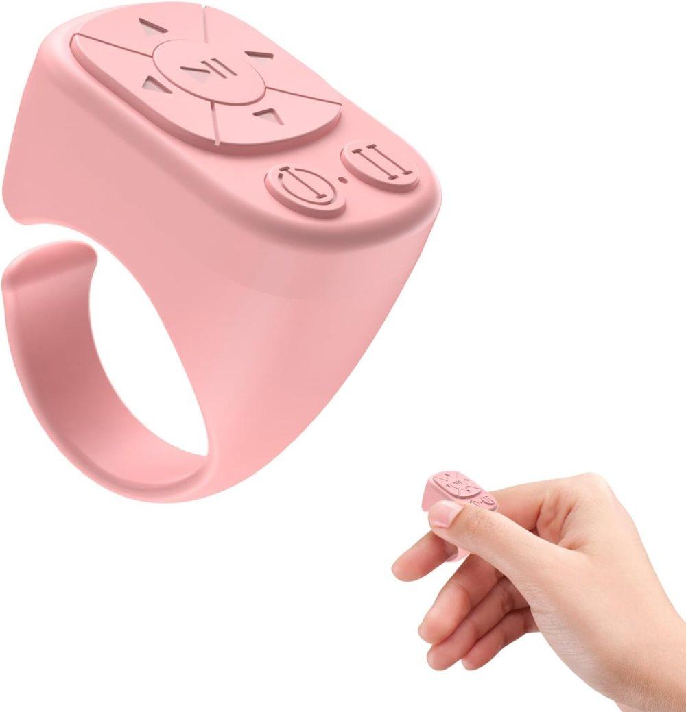 OBOSOE Bluetooth Fjrrkontroll Trdls Sidvndare & Fjrrutlsare fr iPhone, Android & Surfplattor