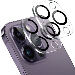 [2-Pack] iPhone 14 Pro Linsskydd av Hrdat Glas - Skydd fr Kamera, Anti-Reptligt