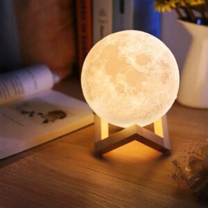 Lampa - Moon Lamp 15 cm / Nattlampa - Månlampa - Justerbar färg