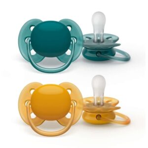 Philips AVENT ultra soft SCF091/04 nappattrapp, Ultramjuk napp, Ortodontisk, Silikon, Pojke/flicka
