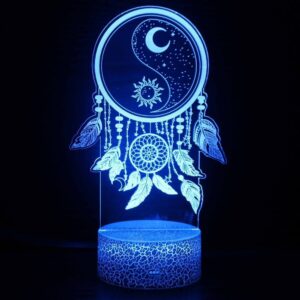 OBOSOE 3D Nattlampa - 7 Färgbyten LED Bordslampa | Tryckkontroll, Dimmbar | Present till Barn & Vuxna