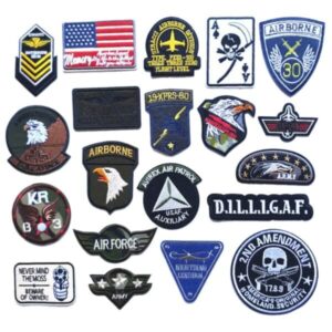 20st Tygmärken US Army Militär Patches Strykmärken