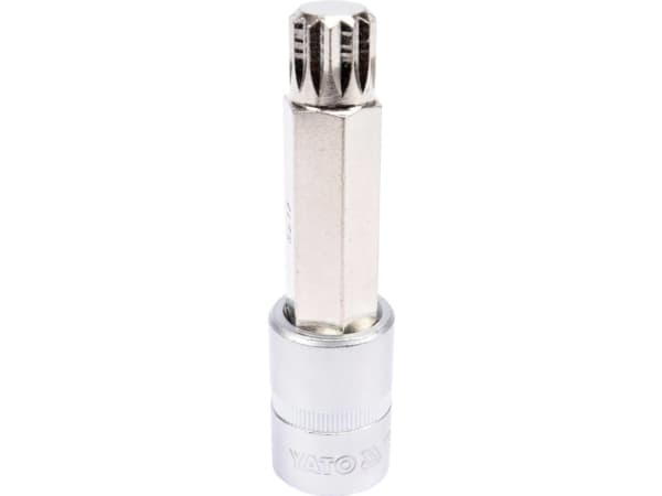 Yato YT-04357, 1 styck, Fläns med 12 splines, M17, Kromvanadinstål, Stål, 100 mm, 25,4 / 2 mm (1 / 2")
