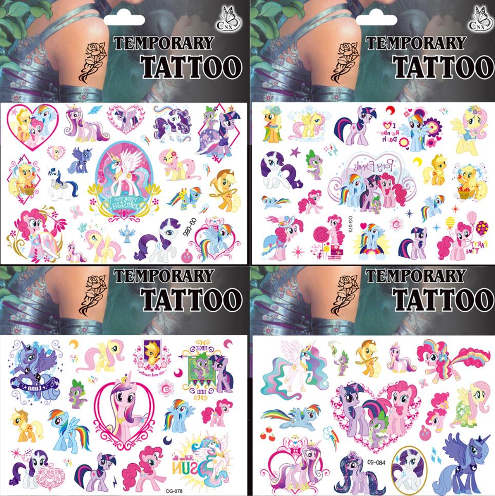 4st My little pony tatueringar Barn tatueringar multifärg