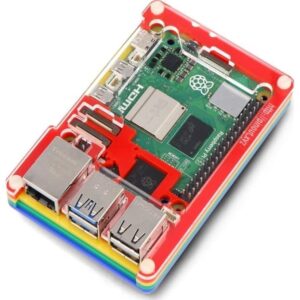 PiMoroni Pibow Coupe 5 - hölje för Raspberry Pi 5 - Regnbåge - PiMoroni PIM678}