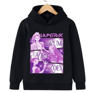 2025 Kpop Demon Hunter Saja Hoodie - Casual sweatshirt för pojkar och flickor, långärmad streetwear