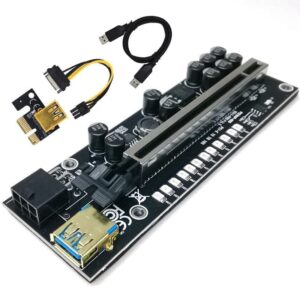 PCI-E Riser 011 Pro Plus Gold USB 3.0 1X to 16X 6PIN, 100cm Kabel