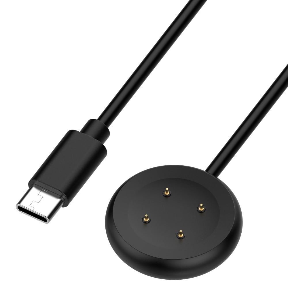 100 cm bärbar laddningsdocka Google Pixel Watch 2 laddare magnetisk laddningskabel - Svart / Svart / Svart