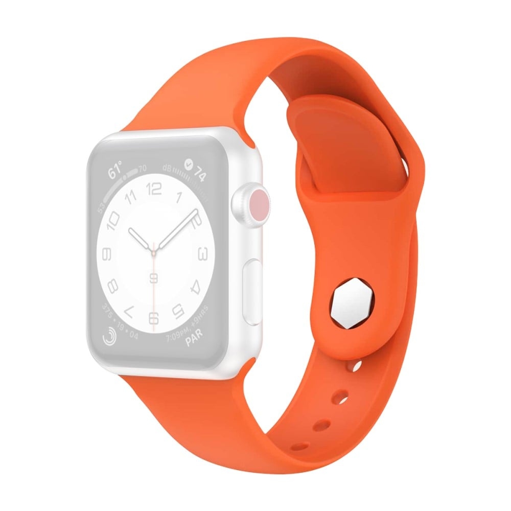 Apple Watch Series 8 (45 mm) silikonarmband med sexkantig knopp - Orange