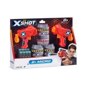 XShot X-Shot Excel Double Micro Foam Dart Blaster Combo Pack (8 Darts 3 Cans)