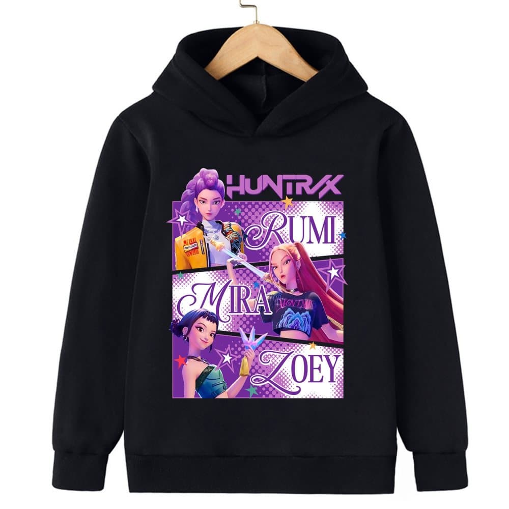 2025 Kpop Demon Hunter Saja Hoodie - Casual sweatshirt för pojkar och flickor, långärmad streetwear