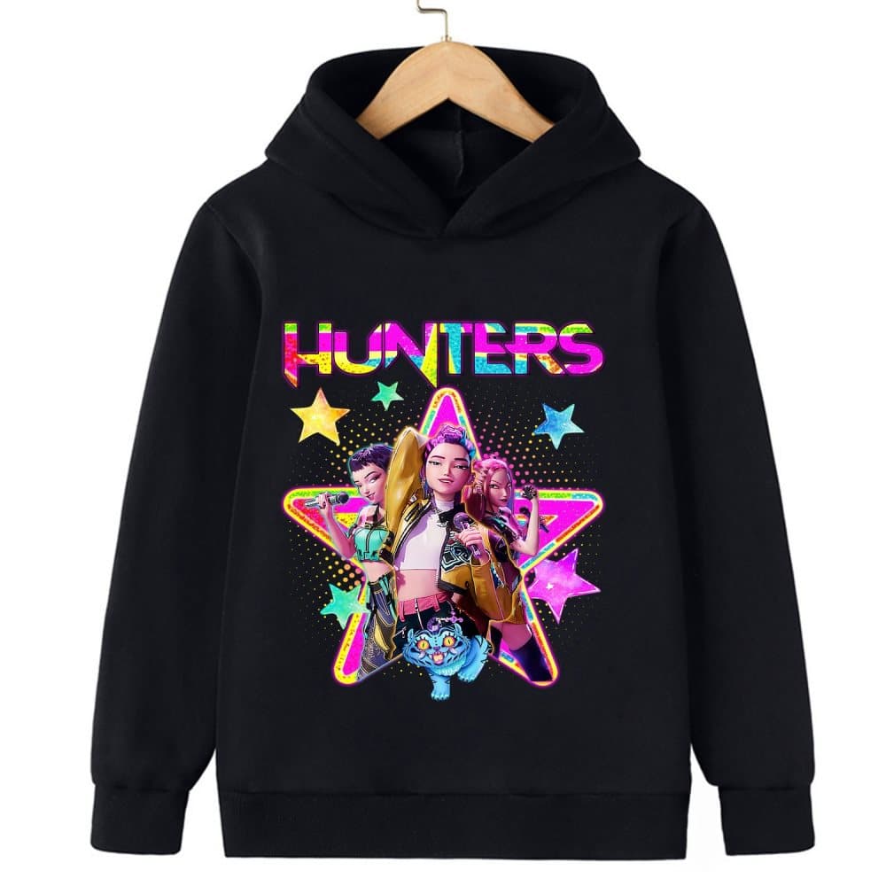 2025 Kpop Demon Hunter Saja Hoodie - Casual sweatshirt för pojkar och flickor, långärmad streetwear