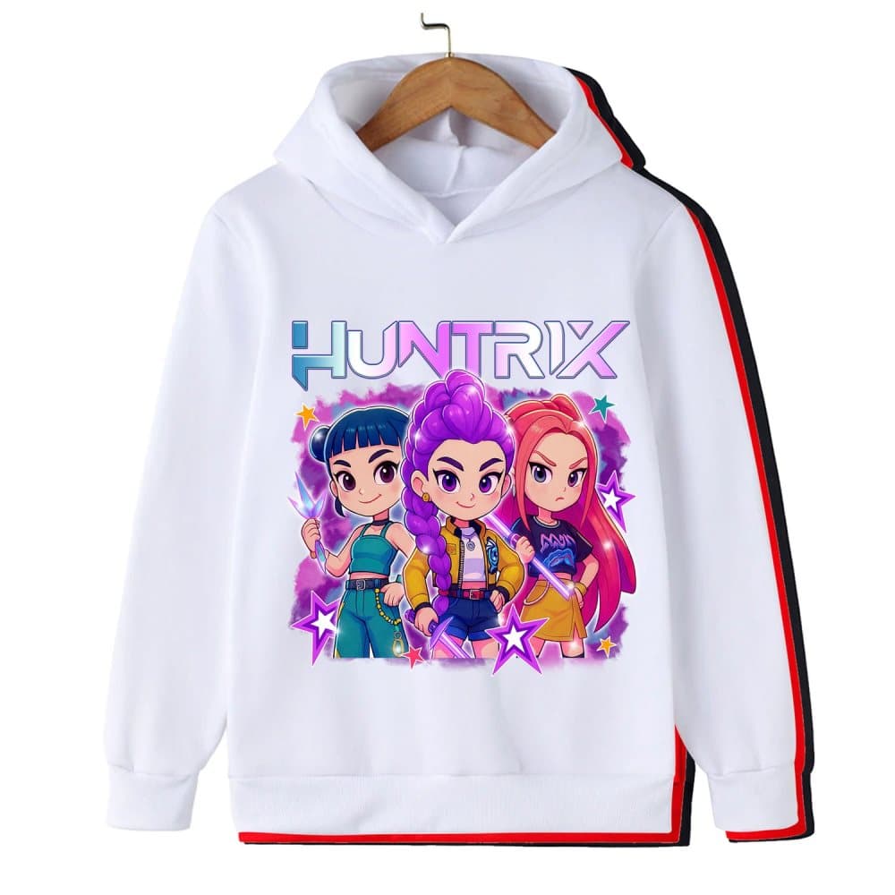 2025 Kpop Demon Hunter Saja Hoodie - Casual sweatshirt för pojkar och flickor, långärmad streetwear