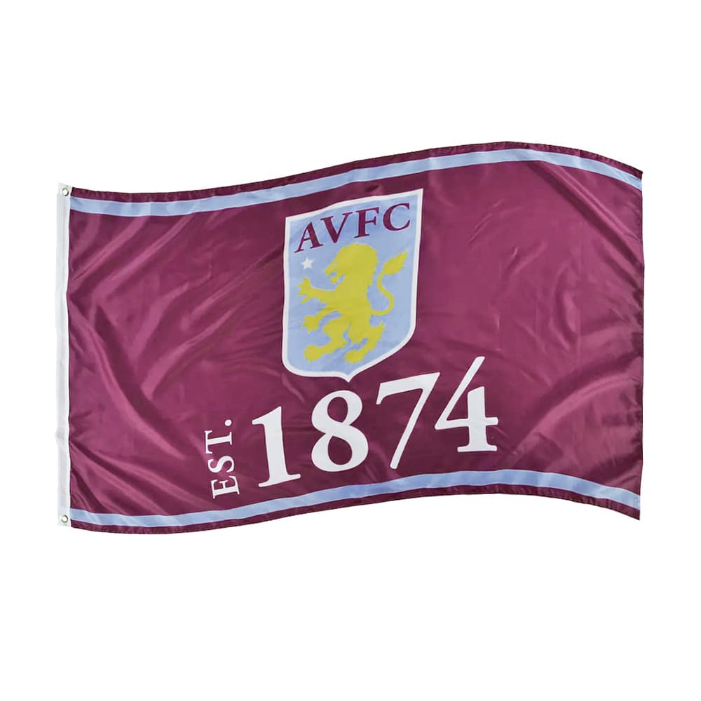 Aston Villa FC Grundat 1874 Flagga