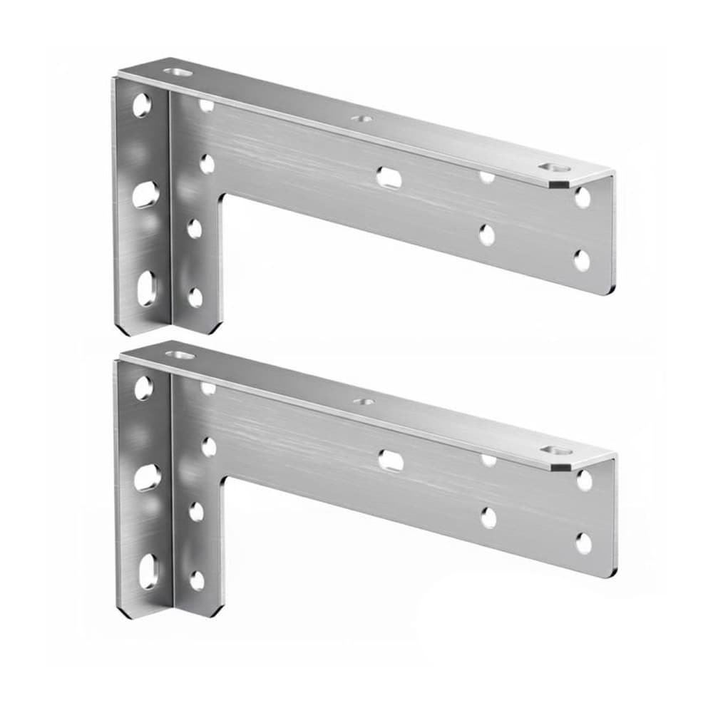 Kraftiga konsoler till flytande mbler 31,2cm 2-pack - Rostfritt Stl