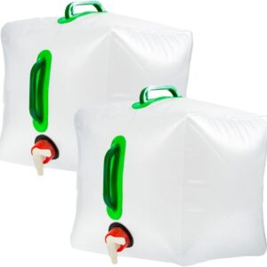 2-pack 20-liters hopfllbar vattenbehllare med kran, brbar hopfllbar vattenkokare