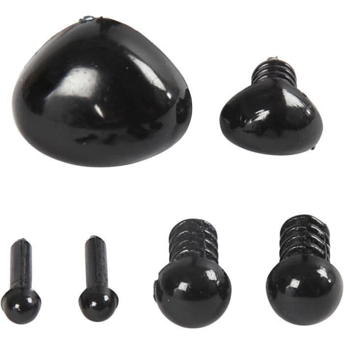 Sortiment gon och nsor - Svart - 3 till 14 mm - 60 pcs