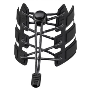 Knytfria elastiska skosnören 110 cm 1 par Black