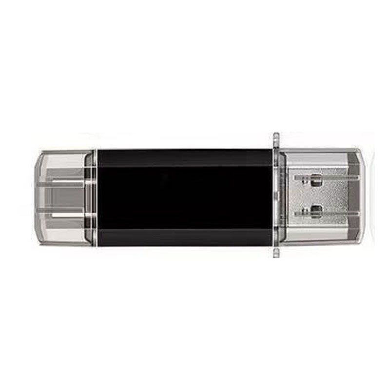 Kort 2-i-1 USB-minne Hghastighets USB 3.0 fr Dator och Mobil Black 32GB