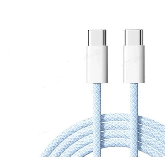 NRDIC 2m USB 2.0 USB-C till C kabel fr iPhone 15/15 Pro/15 Plus/15 Pro Max 3A 480Mbps 60W bl