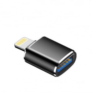 NRDIC USB3.0 OTG till Lightning adapter (Non MFI) svart std fr iOS koppla USB enheter till Iphone och Ipad