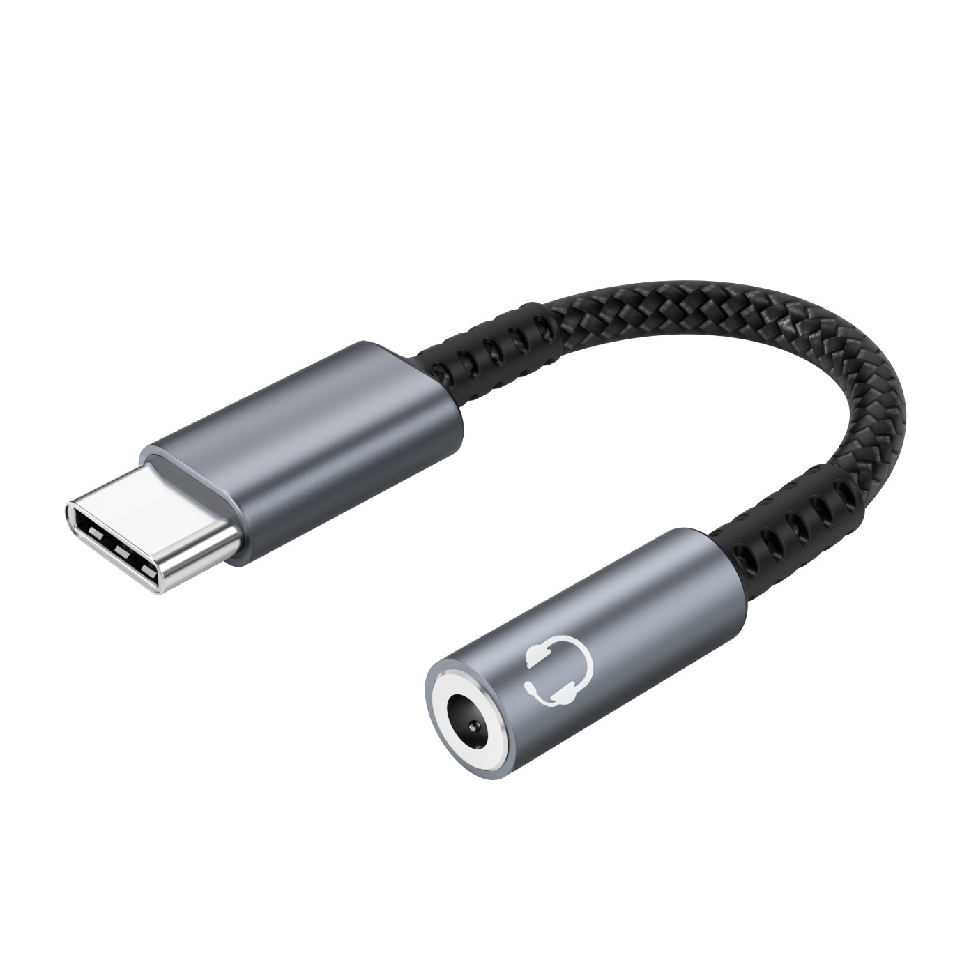 USB-C till 3,5 mm adapter för hörlurar Grey