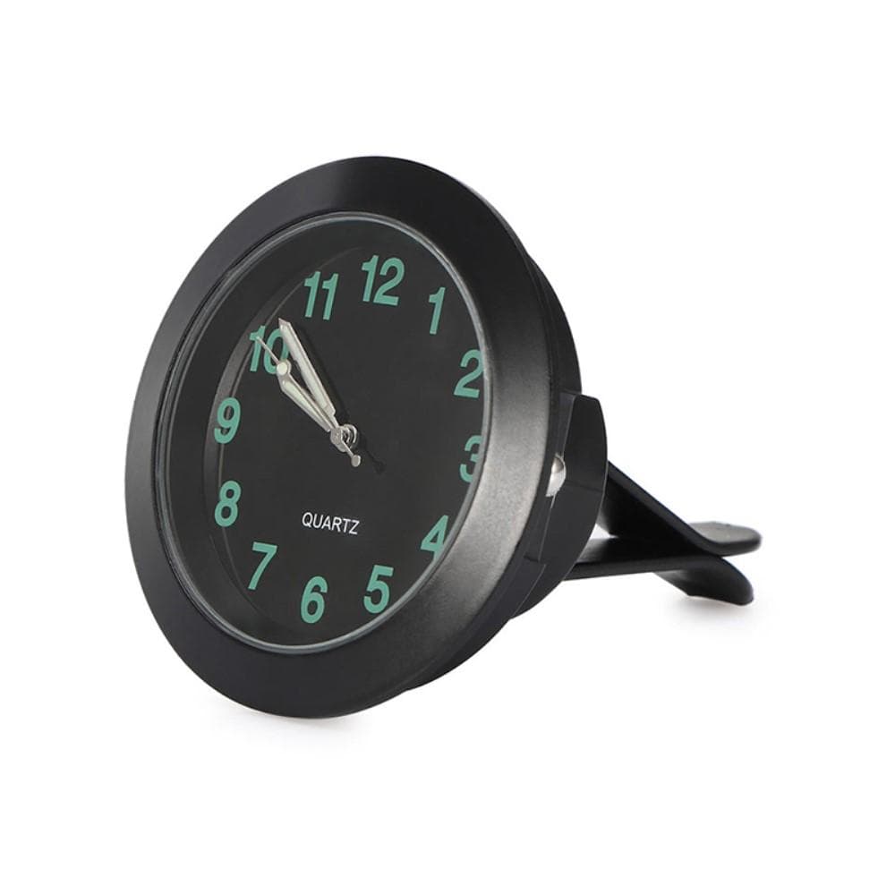 Analog klocka till Bil. Air Vent Clip-on Rund Quartz Bilinredning - Svart