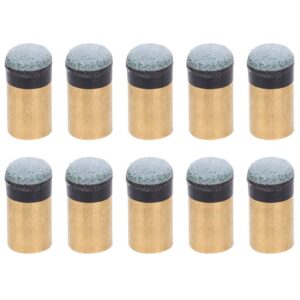 10 st Koppar PU Läder Snooker Pool Kö Tips Ersättningsdelar (10MM skruvad)