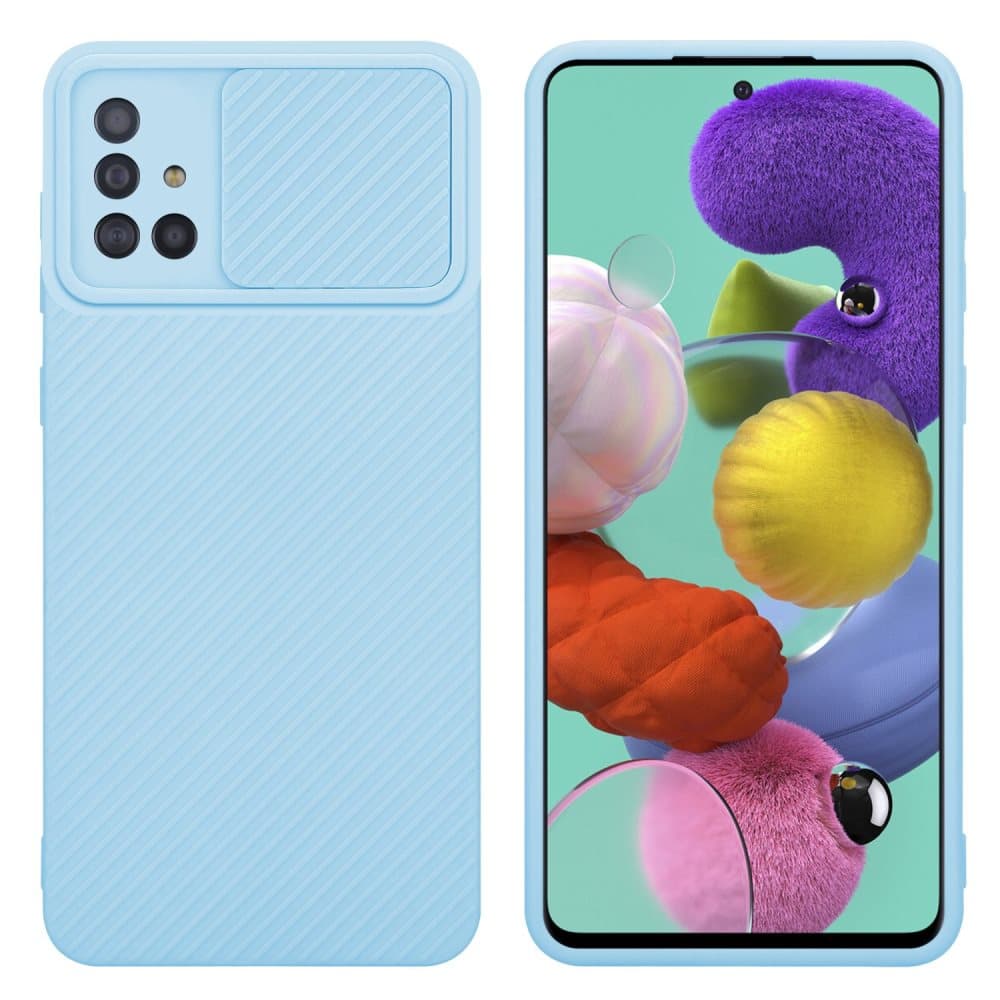 Samsung Galaxy A51 4G / M40s Skal Fodral av flexibel TPU-silikon och med kameraskydd Mobilskydd Case Cover