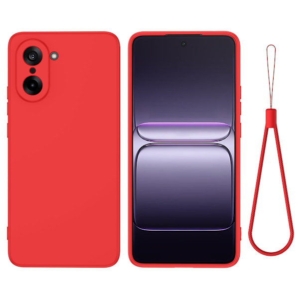 Matt OnePlus Nord CE5 skal av flytande silikon - Röd
