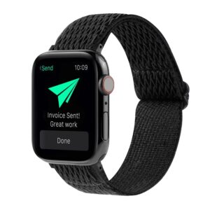 Vävd Nylonarmband Apple Watch 42/44/45/49 mm Svart